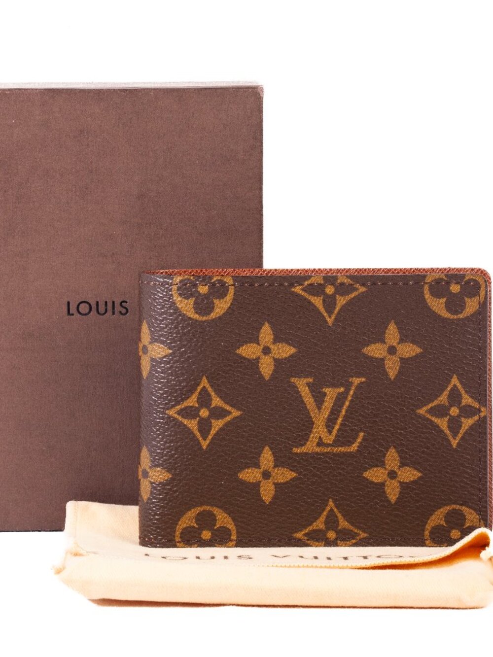 Authentic Louis Vuitton Monogram Men's Porte-Billets 3 Card Billfold Wallet